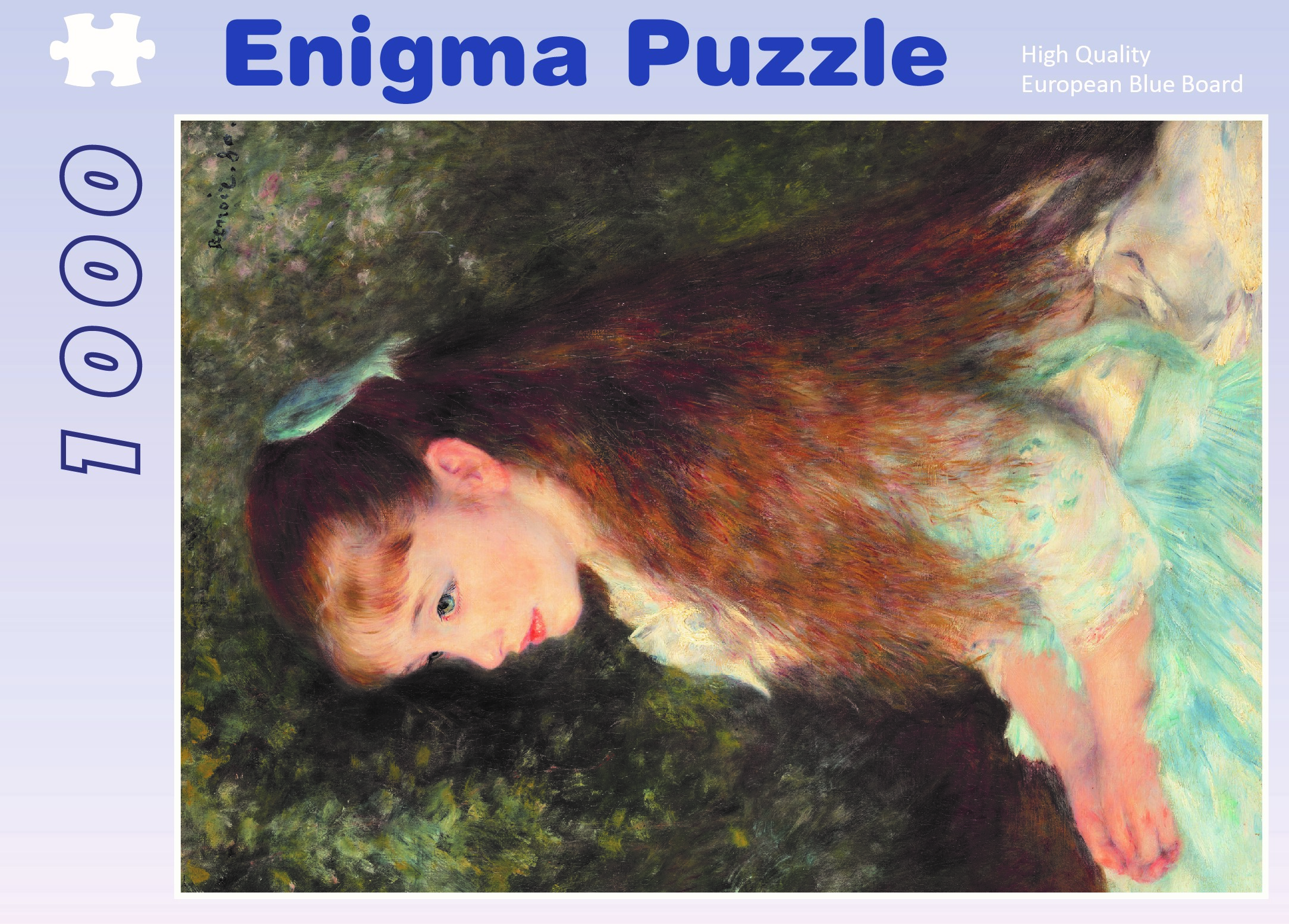Enigma Brand 1000pc Jigsaw - Girl Elaine (Made From 100% High Quality European Blue Board From Holland)