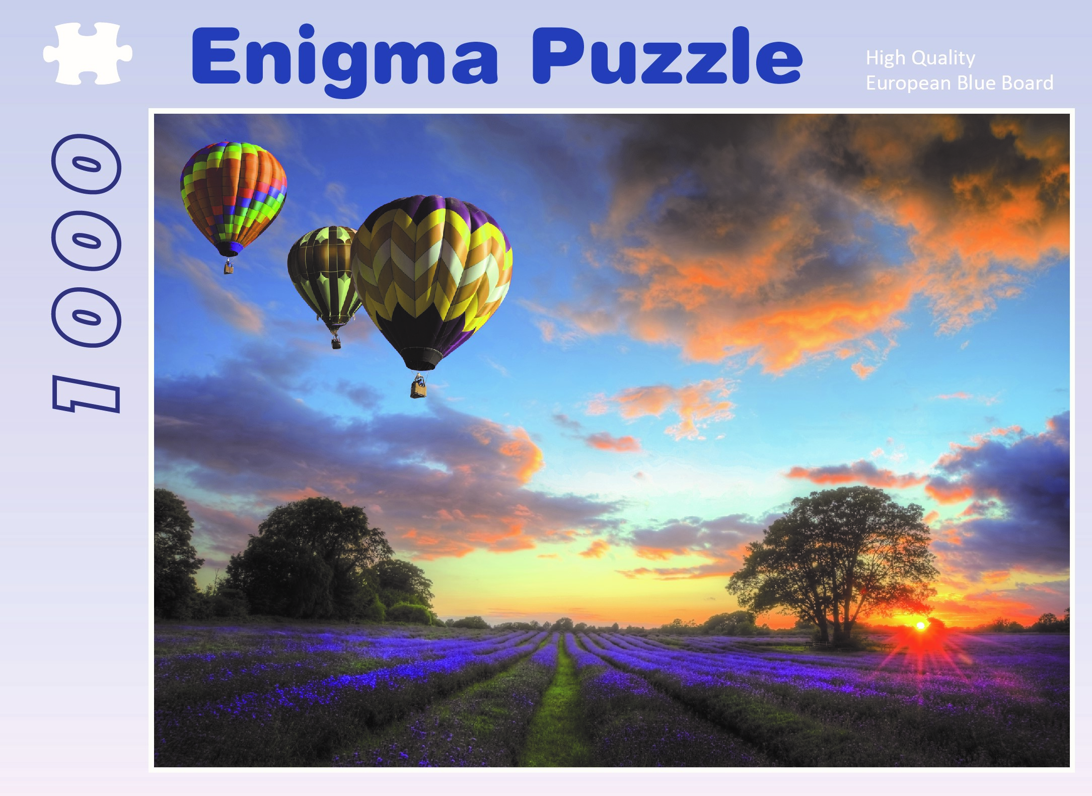 Enigma Brand 1000pc Jigsaw - A Balloon Tour (Made From 100% High Quality European Blue Board From Holland)