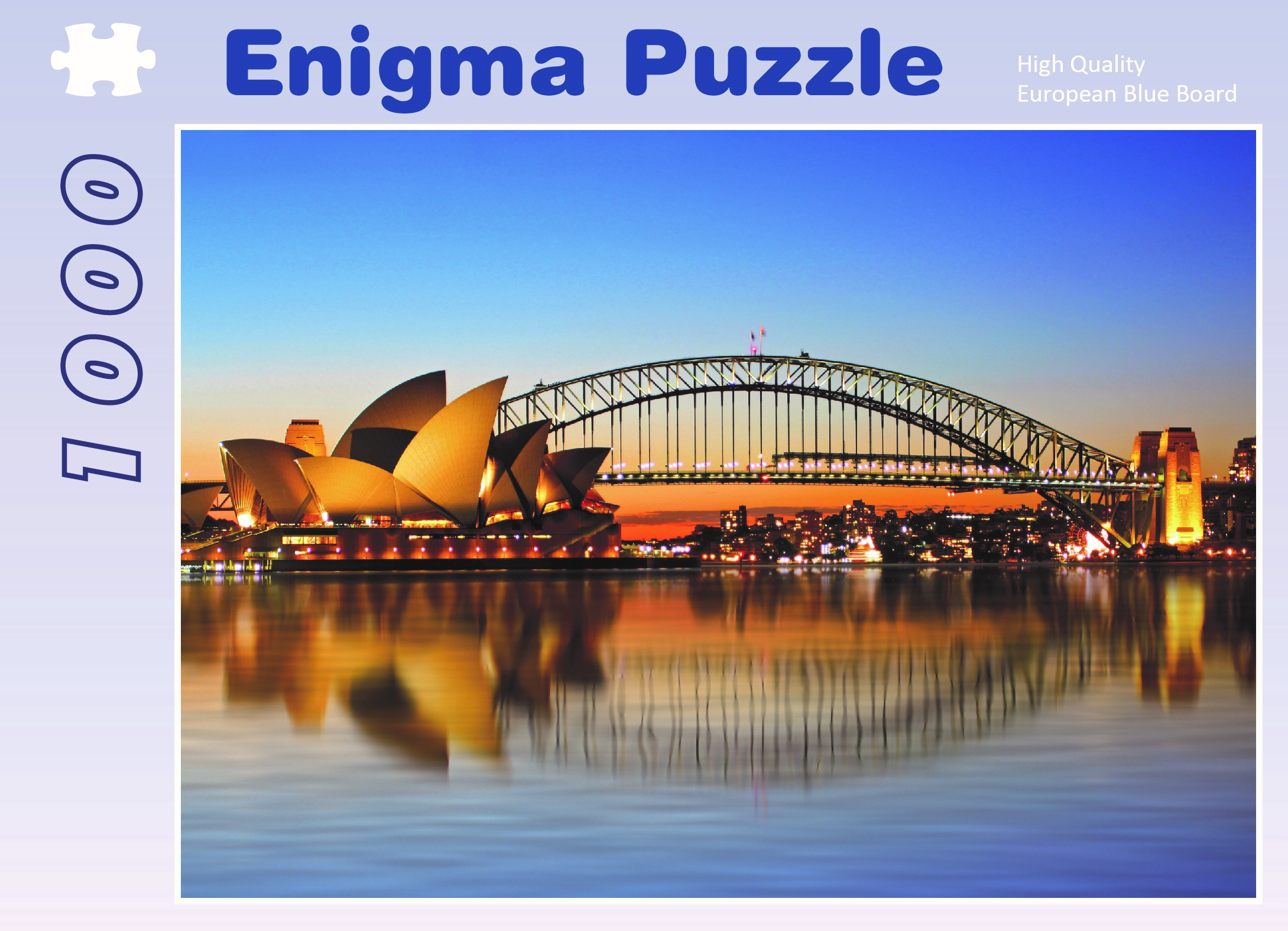 Enigma Brand 1000pc Jigsaw - Sydney Opera House (Made From 100% High Quality European Blue Board From Holland)