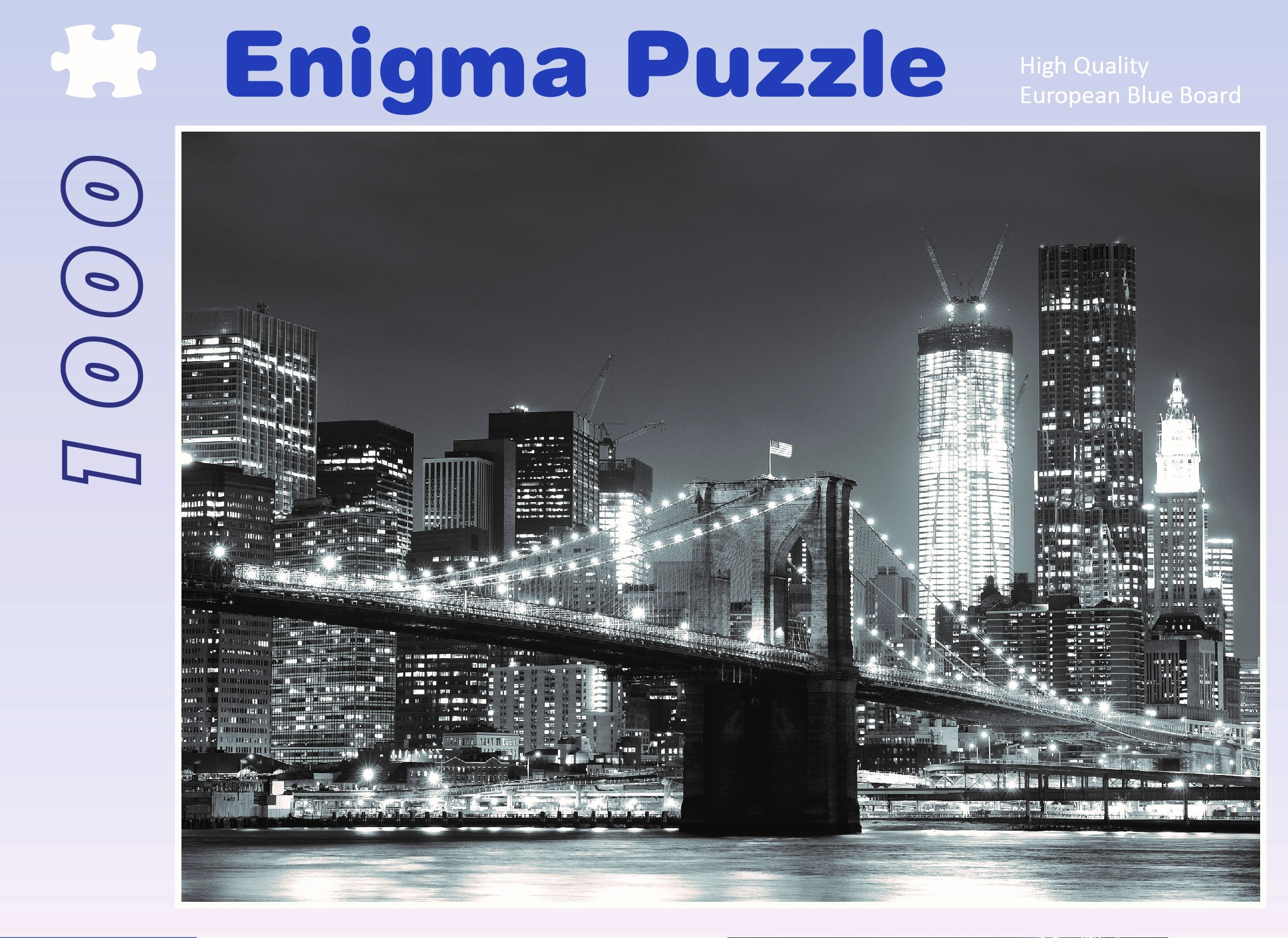 Enigma Brand 1000pc Jigsaw - The Brooklyn Bridge (Made From 100% High Quality European Blue Board From Holland)