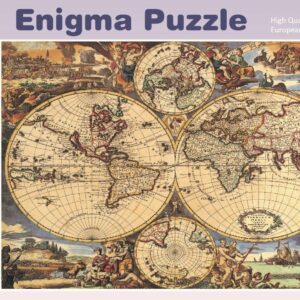 Enigma Brand 1000pc Jigsaw - The World Map (Made From 100% High Quality European Blue Board From Holland)