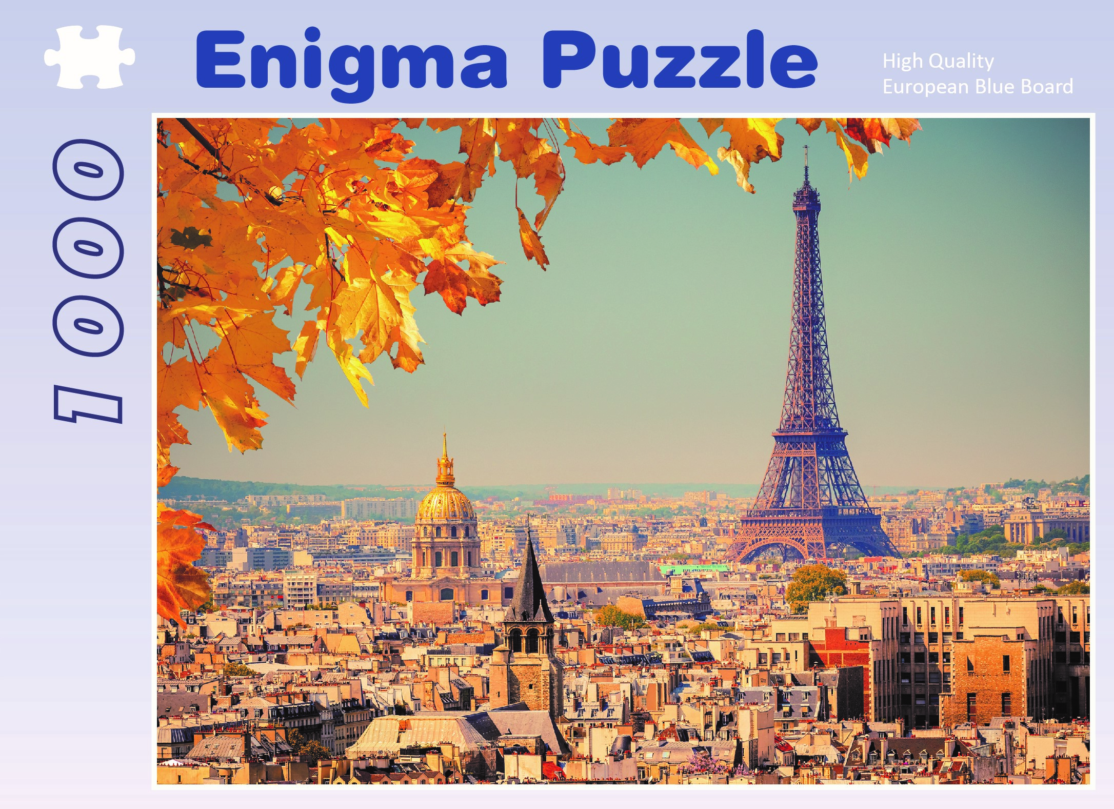 Enigma Brand 1000pc Jigsaw - The Eiffel Tower (Made From 100% High Quality European Blue Board From Holland)