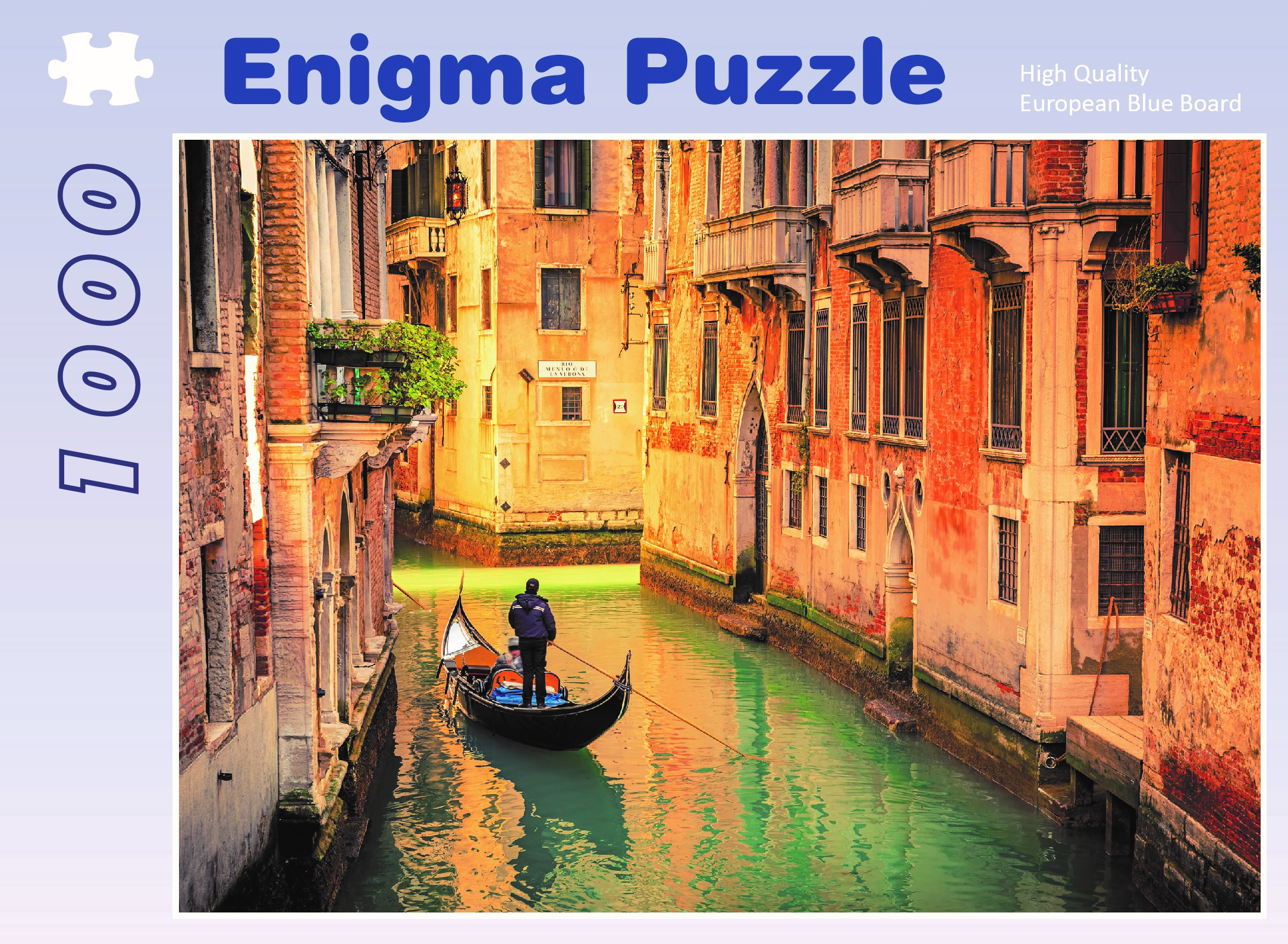 Enigma Brand 1000pc Jigsaw - The Water City Venice (Made From 100% High Quality European Blue Board From Holland)
