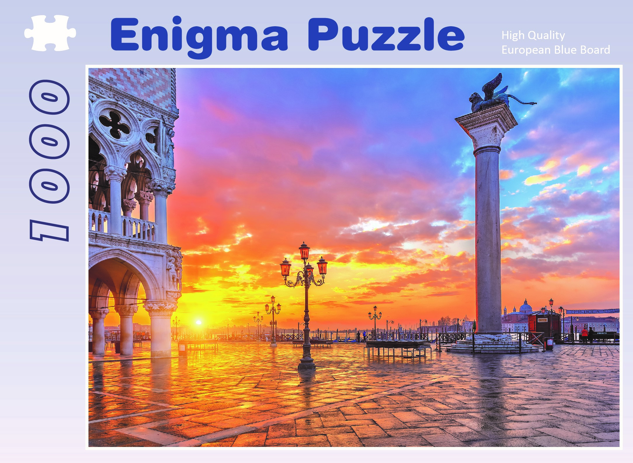 Enigma Brand 1000pc Jigsaw - Piazza San Marco (Made From 100% High Quality European Blue Board From Holland)