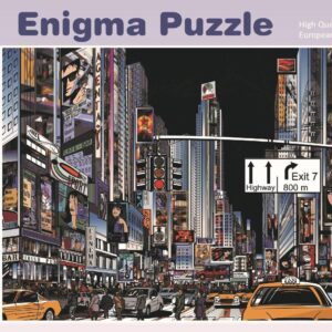 Enigma Brand 1000pc Jigsaw - New York Times Square (Made From 100% High Quality European Blue Board From Holland)