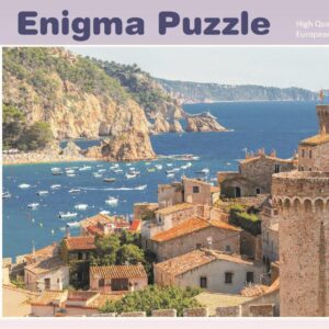 Enigma Brand 1000pc Jigsaw - Tossa de mar costa Brava Spain (Made From 100% High Quality European Blue Board From Holland)
