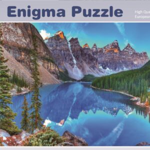 Enigma Brand 1000pc Jigsaw - moraine lake sunset banff national park (Made From 100% High Quality European Blue Board From Holland)