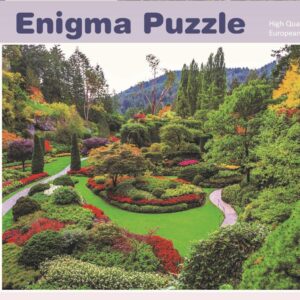 Enigma Brand 1000pc Jigsaw - Butchart Garden Vancouver Island  (Made From 100% High Quality European Blue Board From Holland)
