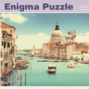 Enigma Brand 1000pc Jigsaw -Grand Canal Basilica Venice (Made From 100% High Quality European Blue Board From Holland)