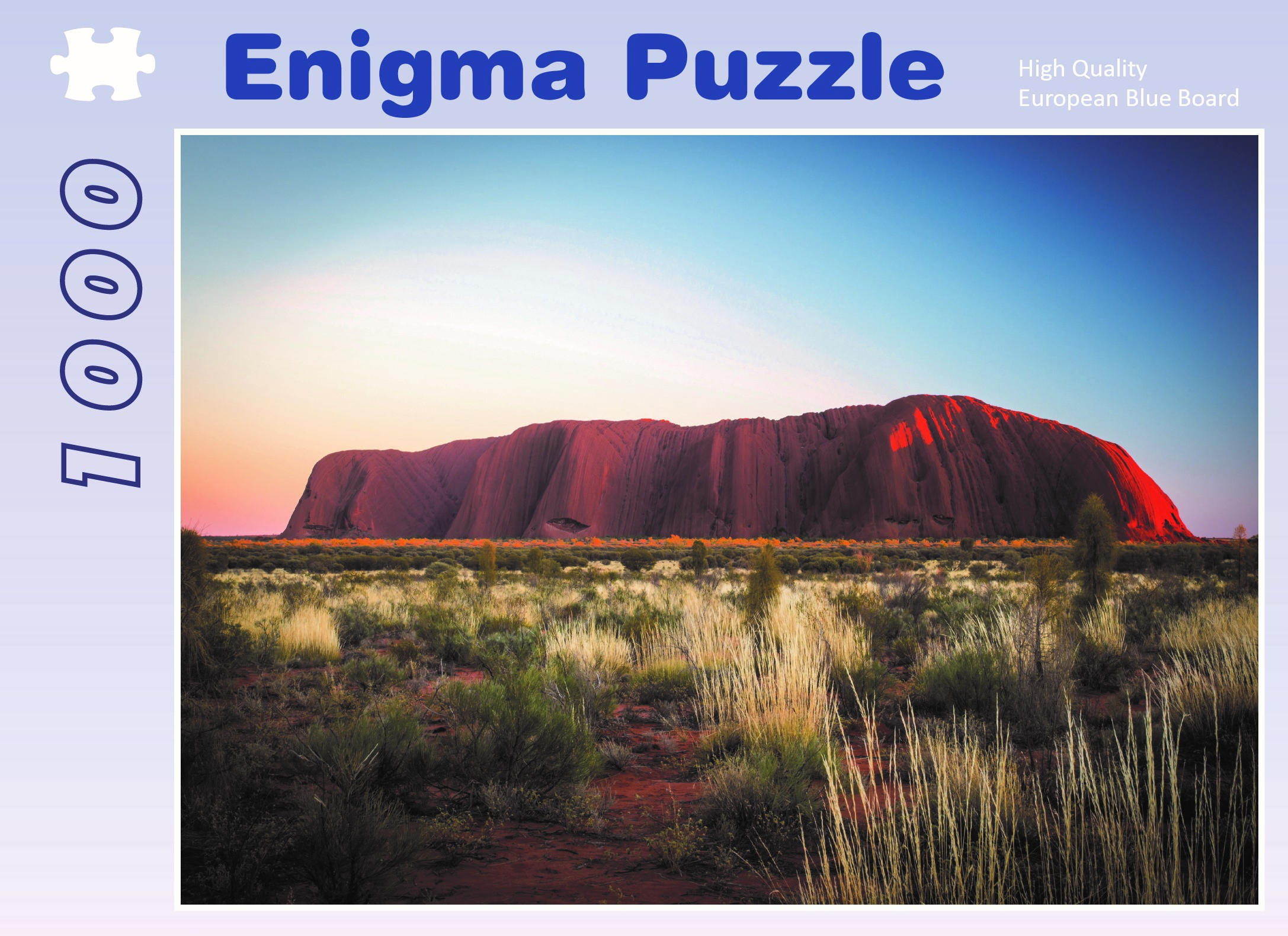 Enigma Brand 1000pc Jigsaw -Ayers rock / Uluru (Made From 100% High Quality European Blue Board From Holland)