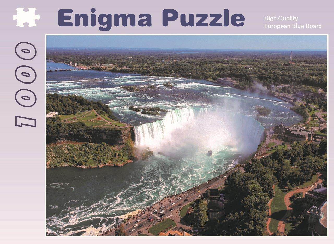Enigma Brand 1000pc Jigsaw -Niagara Fall USA (Made From 100% High Quality European Blue Board From Holland)