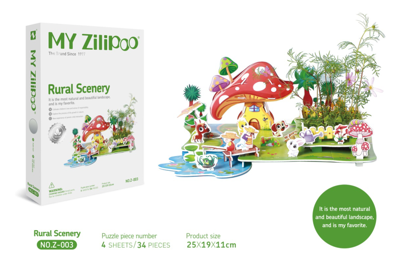 3D Puzzles: "RURAL SCENERY"